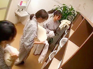 Japanese Hotties goes wild in Public Shower Nude Scene with XXX Porn Action
